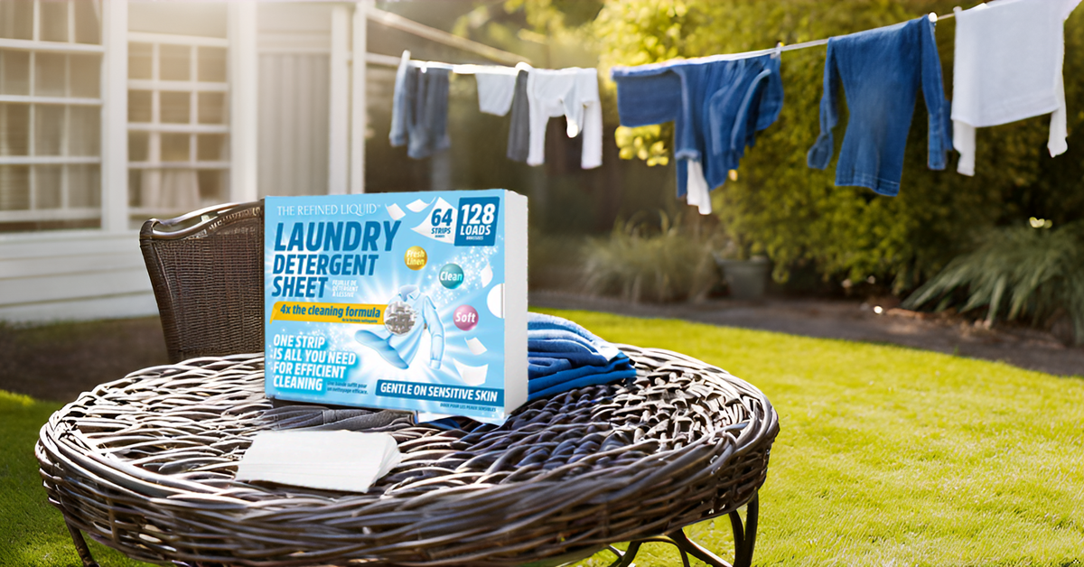 The Refined Liquid Laundry Detergent Sheets, 64 Strip / 128 Loads