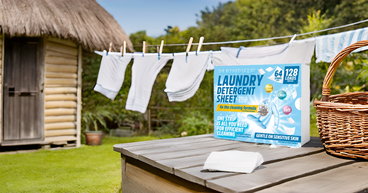 The Refined Liquid Laundry Detergent Sheets, 64 Strip / 128 Loads